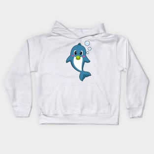 Dolphin Baby Pacifier Kids Hoodie